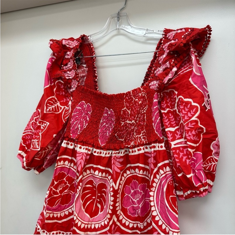 ‼️SALE‼️ NWOT FARM Rio Red Summer Sunrise
Organic Cotton Mini Dress - Picture 4 of 8